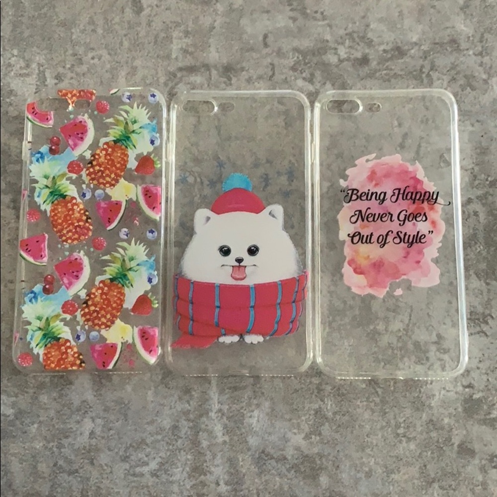 3 clear iPhone 7/8 plus cases with designs